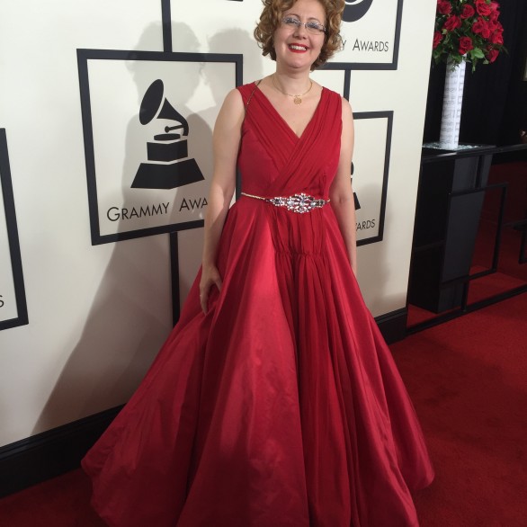 Nadia Shpachenko on the Red Carpet at the 58th Grammy Awards