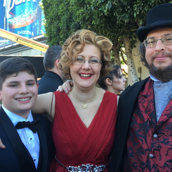 Jordan Rosen, Nadia Shpachenko, and Barry Werger at the 58th Grammy Awards