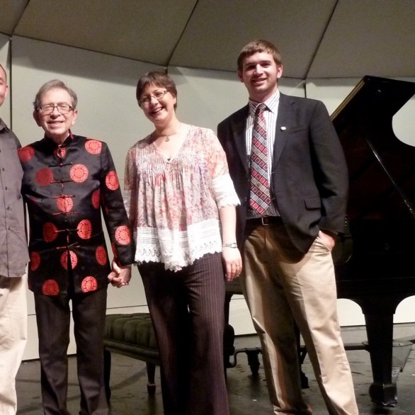 Shpachenko and Jerome Lowenthal with students