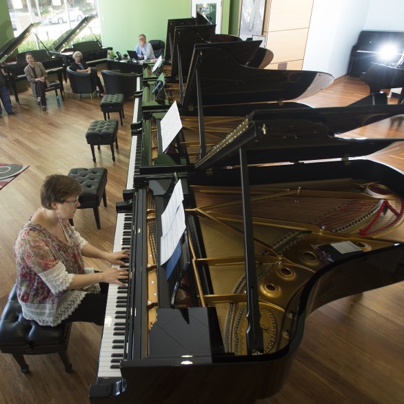 Nadia Shpachenko is selecting Steinway pianos for Cal Poly Pomona University