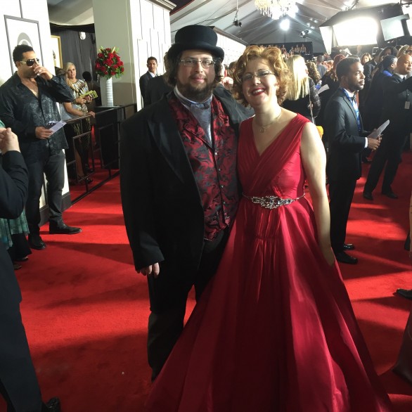 Barry Werger and Nadia Shpachenko on the Red Carpet at the 58th Grammy Awards