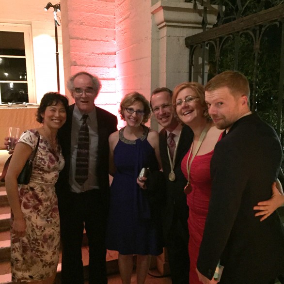 Genevieve Feiwen Lee, Tom Flaherty, Andrea Oser, David Alan Miller, Nadia Shpachenko, and Andrew Norman at the Grammy Nominee Reception